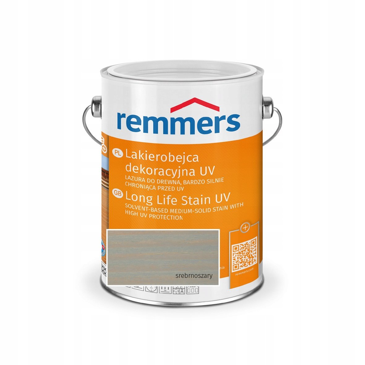 Remmers Lakierobejca dekorac UV Srebrnoszary 2,5L