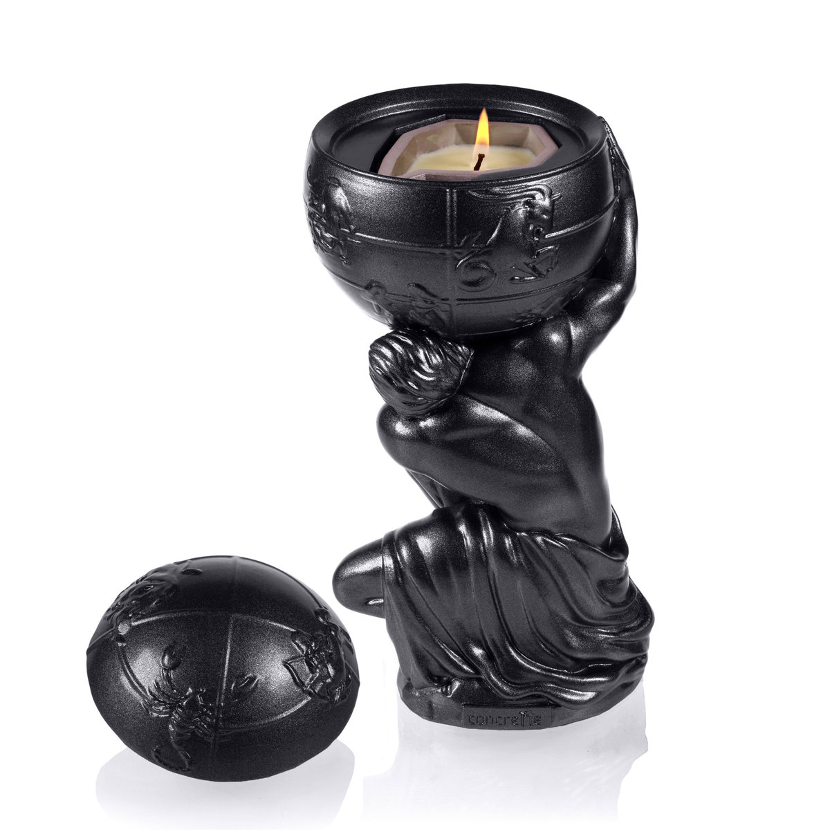 Świecznik Atlas Black Metallic Poli