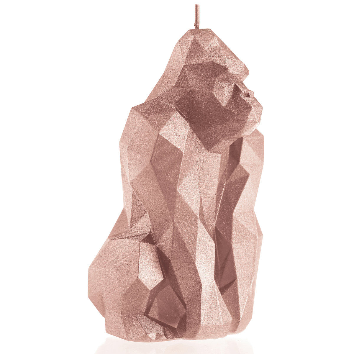 Świeca Gorilla Low-Poly Rose Gold