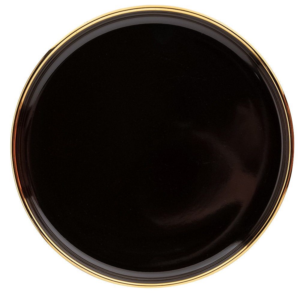 Altom, Gold Dream, półmisek okrągły do serwowania, czarny, 21 cm