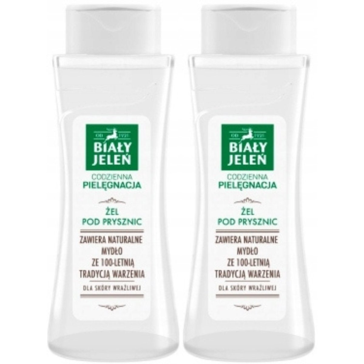 Biały Jeleń, Hipoalergiczny Żel Naturalny, 2x250ml