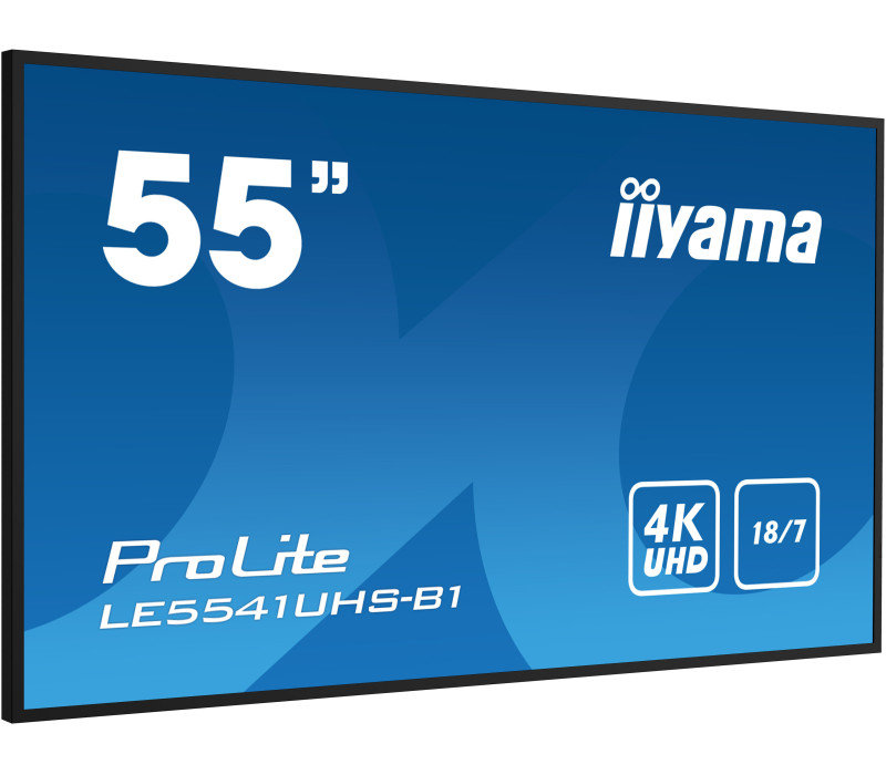 IIYAMA Monitor 55 cali LE5541UHS-B1 IPS,4K,18/7,LAN,USB,HDMI