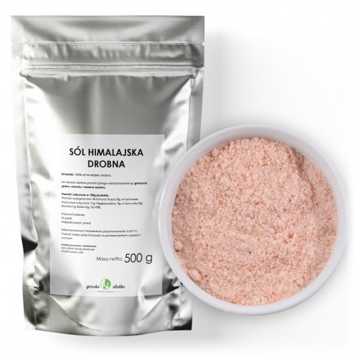 Sól Himalajska drobnoziarnista różowa 0,5kg