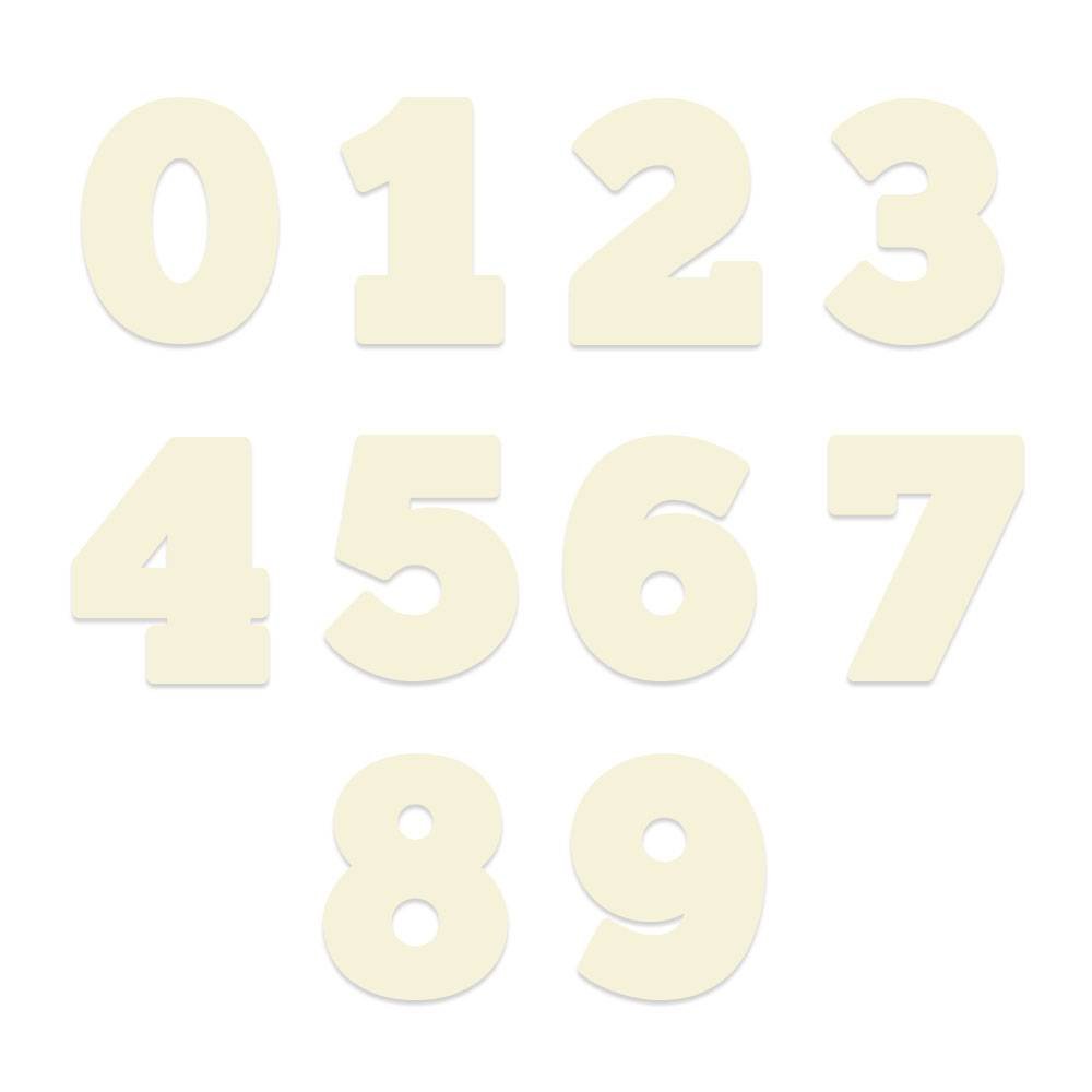 Baza dekoracyjna Cyfry 0-9, 15x15cm, 10szt.