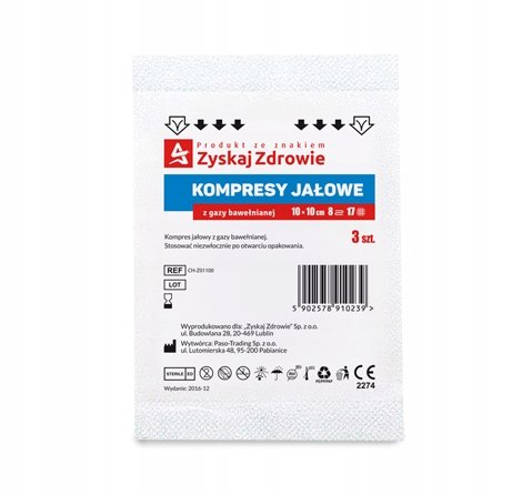 Zyskaj Zdrowie, Kompresy Gazowe Jałowe 17n. 10x10cm