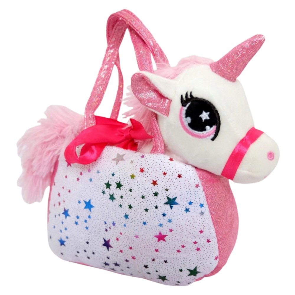 JEDNOROŻEC w ELEGANCKIEJ TOREBCE PLUSZOWY BROKAT