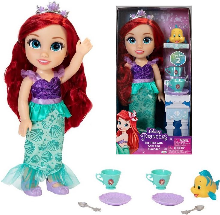 Duża Lalka Księżniczka Ariel Disney Akcesoria