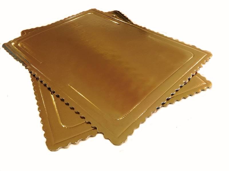 PODKŁAD POD TORT PROSTOKĄTNY 30 X 40 CM ZŁOTY