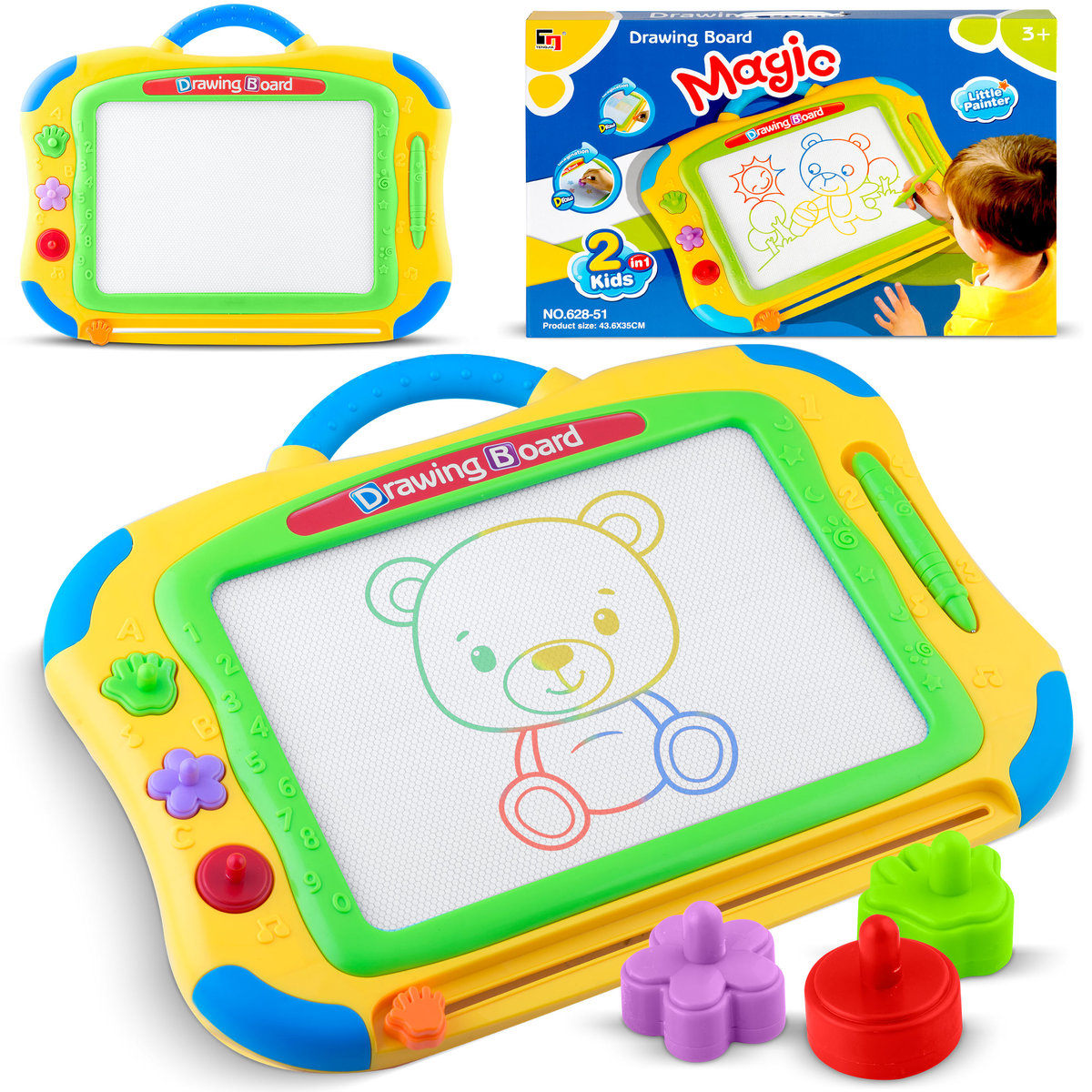 ﻿Znikopis tablica do rysowania Ricokids - żółty