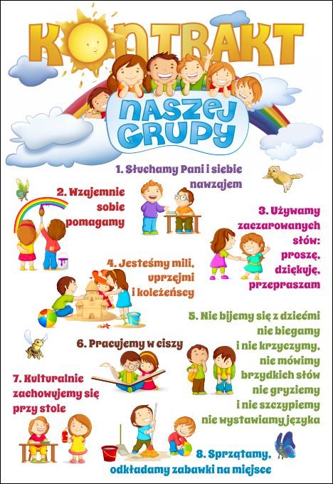 Tabliczka Kontrakt Naszej Grupy PCV 80x55cm