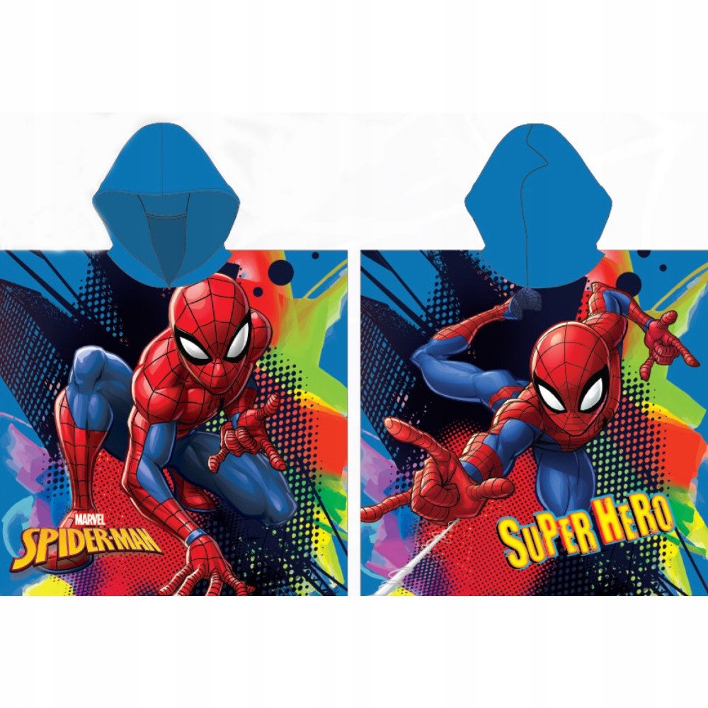 RĘCZNIK PONCHO 55x110 Spiderman SPIDER-MAN
