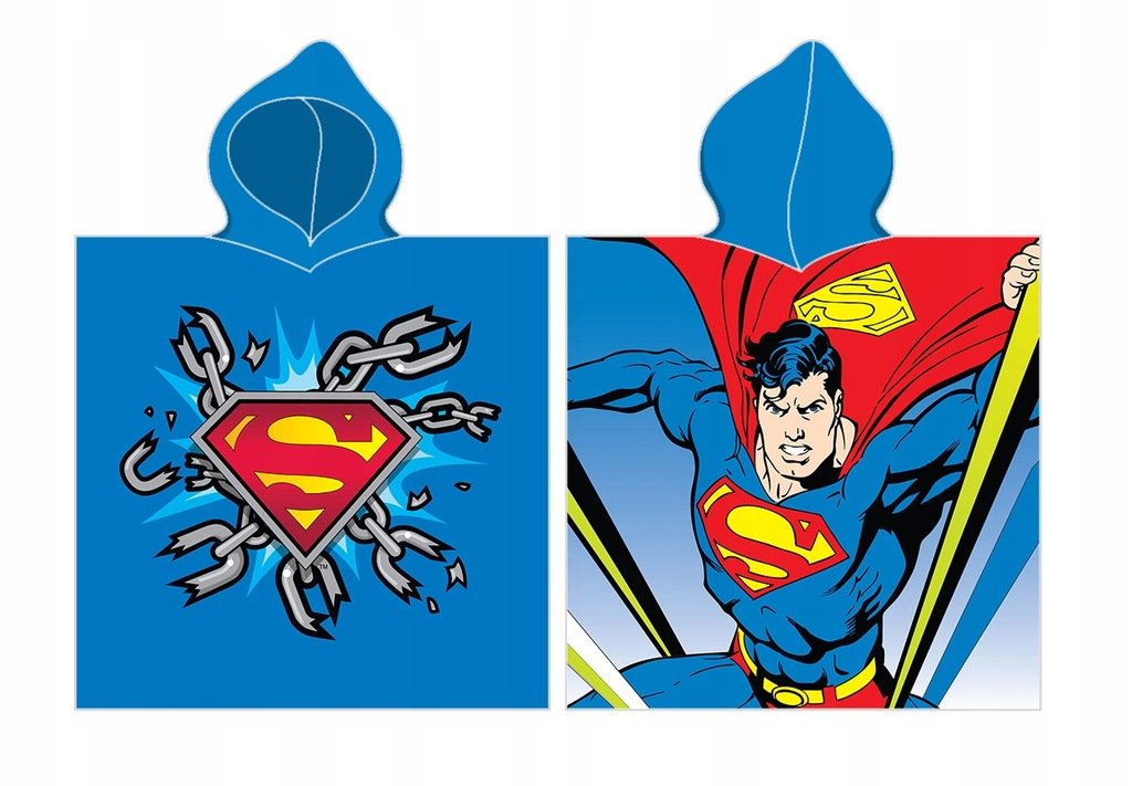 RĘCZNIK PONCHO 55x110 SUPERMAN