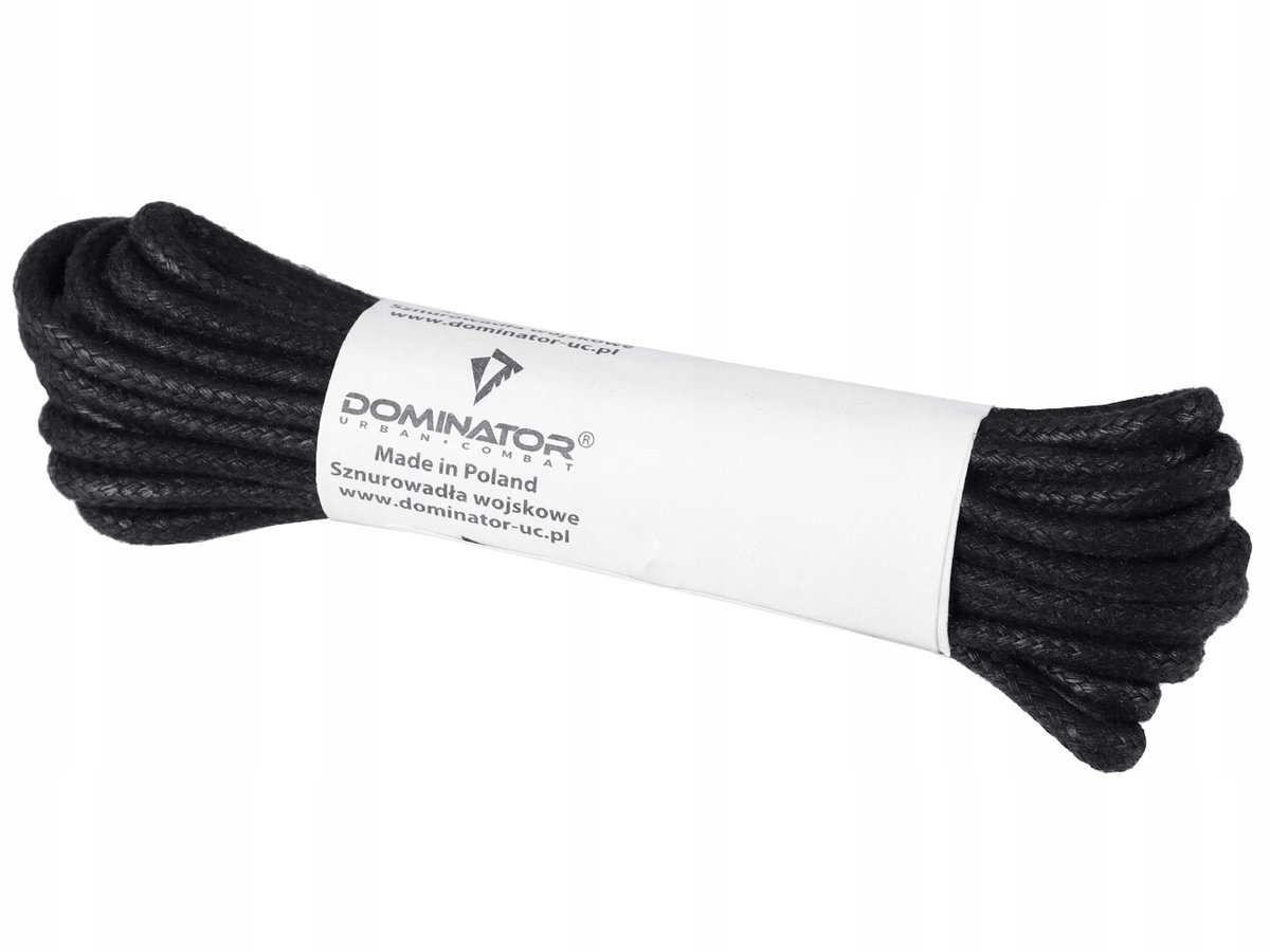 Dominator Sznurowadła Woskowane 3Mm 180 Cm Black