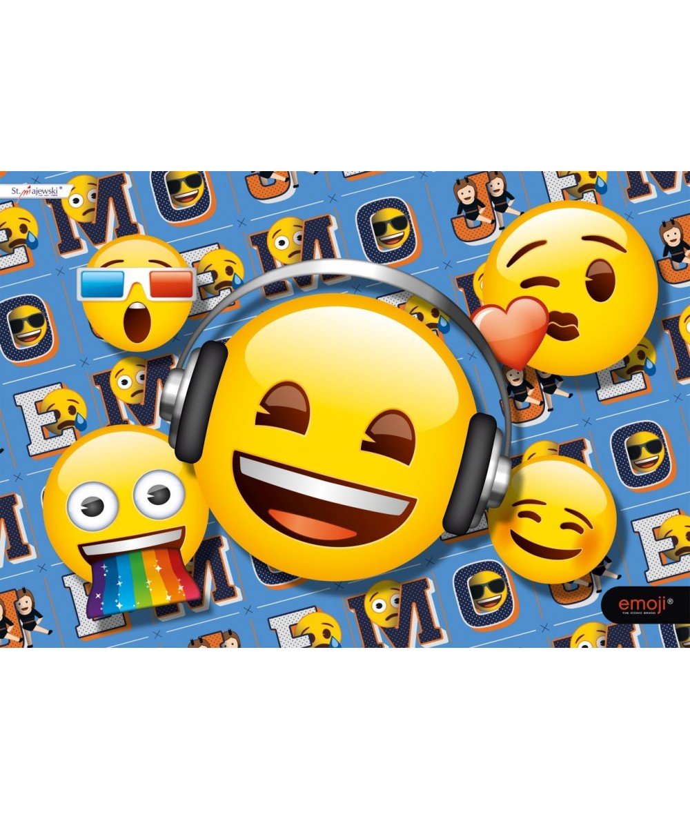 Podkład szkolny na biurko obustronny Emoji