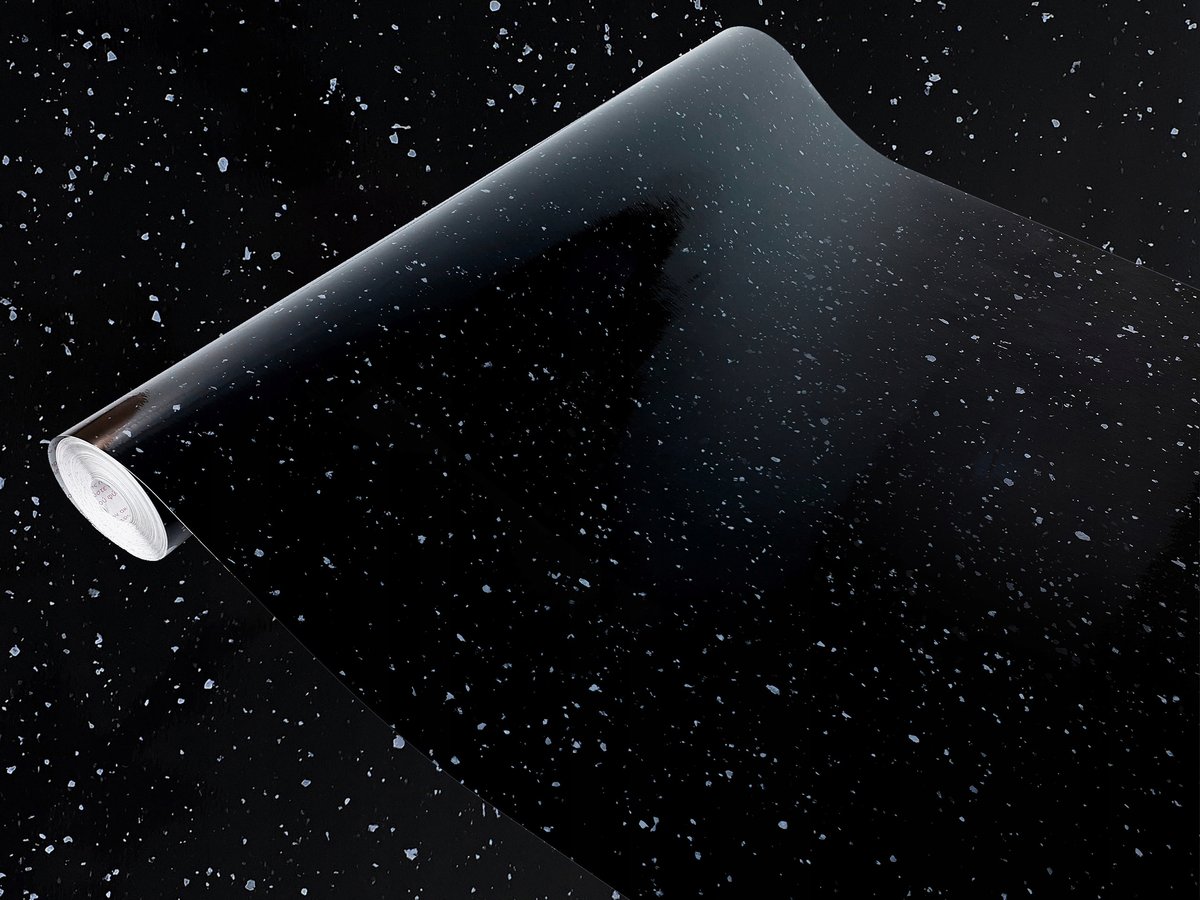 Samoprzylepna Okleina Meblowa Granit Czarny Na Meble Regał Szafkę 67x740