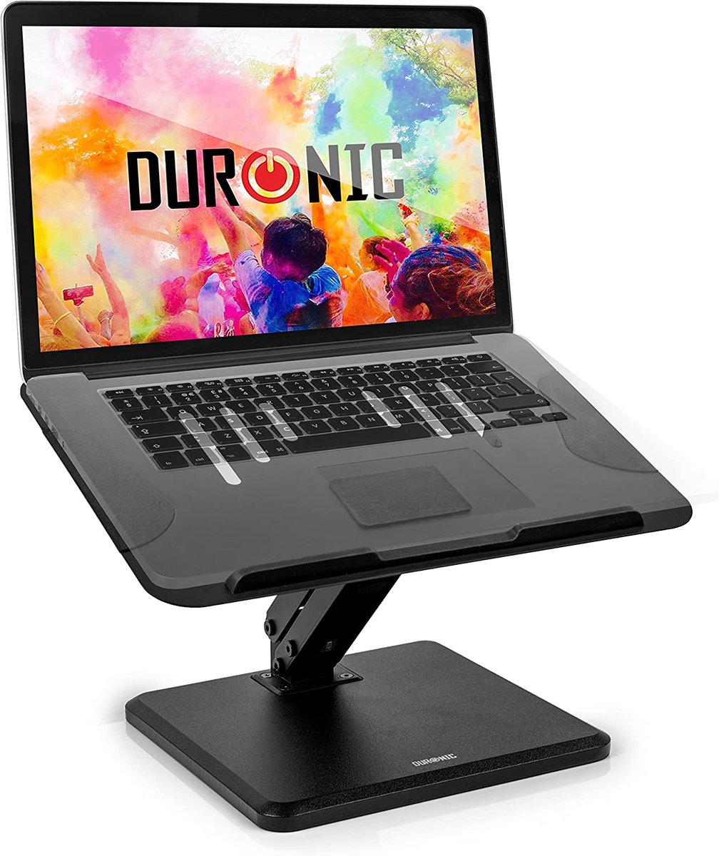 Duronic DML125 Stojak na laptop iPad tablet graficzny | ramię z regulacją wysokości | regulowana podkładka | uniwersalny stand biurkowy na laptopa |..