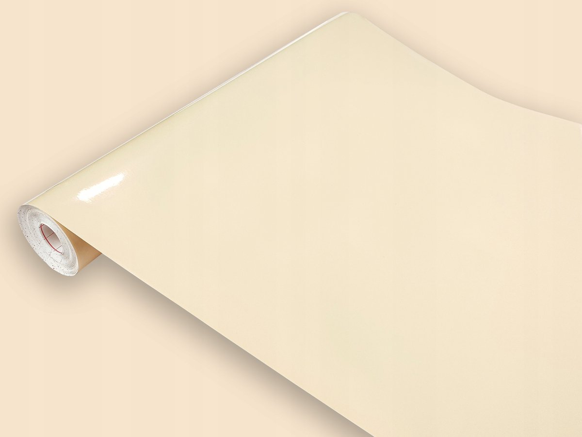 Samoprzylepna Okleina Meblowa Beżowa Połyskowa Na Meble Regał Blat 45x490