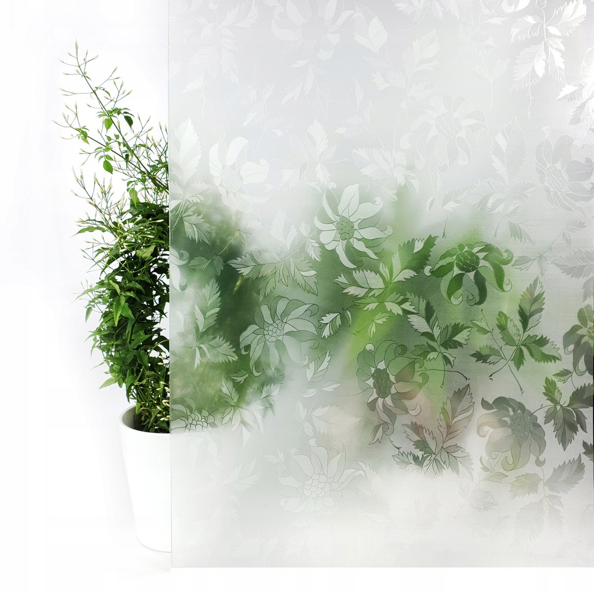Samoprzylepna Folia Okienna Kryształowe Kwiaty Na Szybę Drzwi Okna Meble 67x100