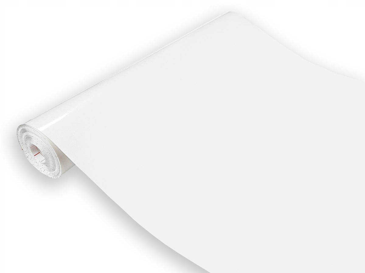 Samoprzylepna Okleina Meblowa Biała Połyskowa Na Szafkę Meble Regał 45x490