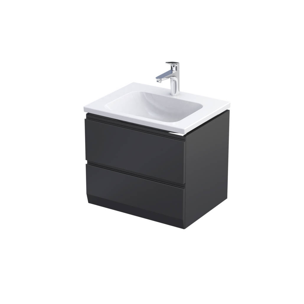 Oristo Brylant szafka z umywalką wisząca 59x50x45 czarny mat OR36-SD2S-60-8-V3/UME-BE-60-92 |