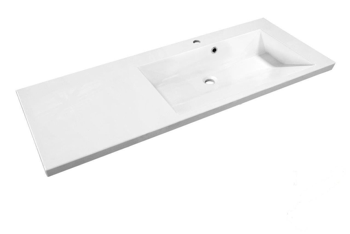 Oristo Brylant umywalka 125x50 cm meblowa prostokątna prawa biała UME-BR-125-92-P