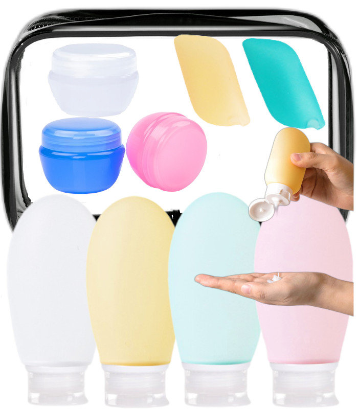 KOSMETYCZKA PODRÓŻNA POJEMNIKI DO SAMOLOTU BUTELKI