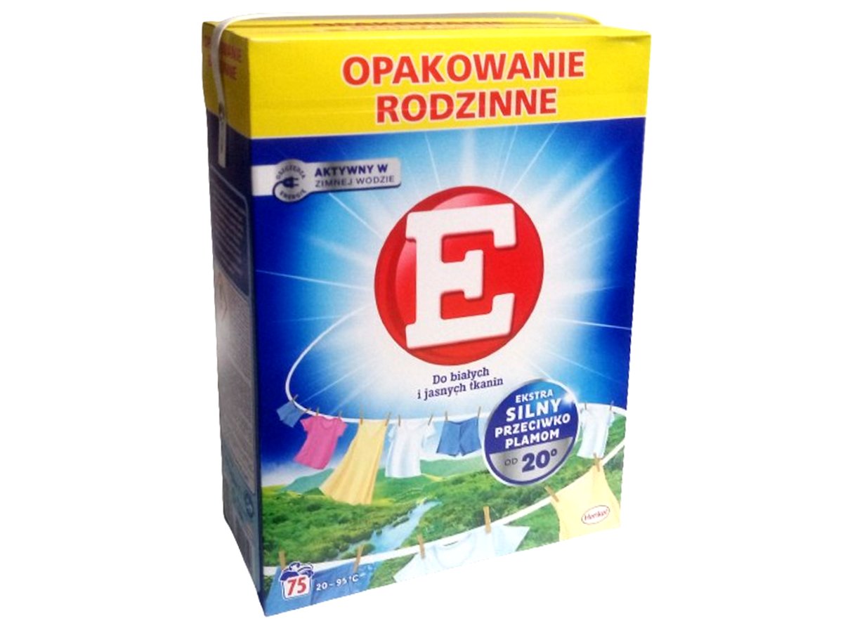 Proszek E do białych i jasnych tkanin 4,5kg 75prań