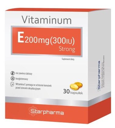 Zdjęcia - Witaminy i składniki mineralne Starpharma Vitaminum E 200 mg Strong 30 kapsułek 