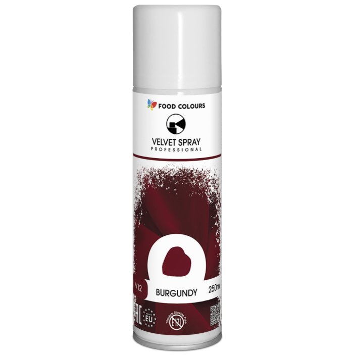 Food Colours Spray velvet zamsz bordowy burgund 250ml