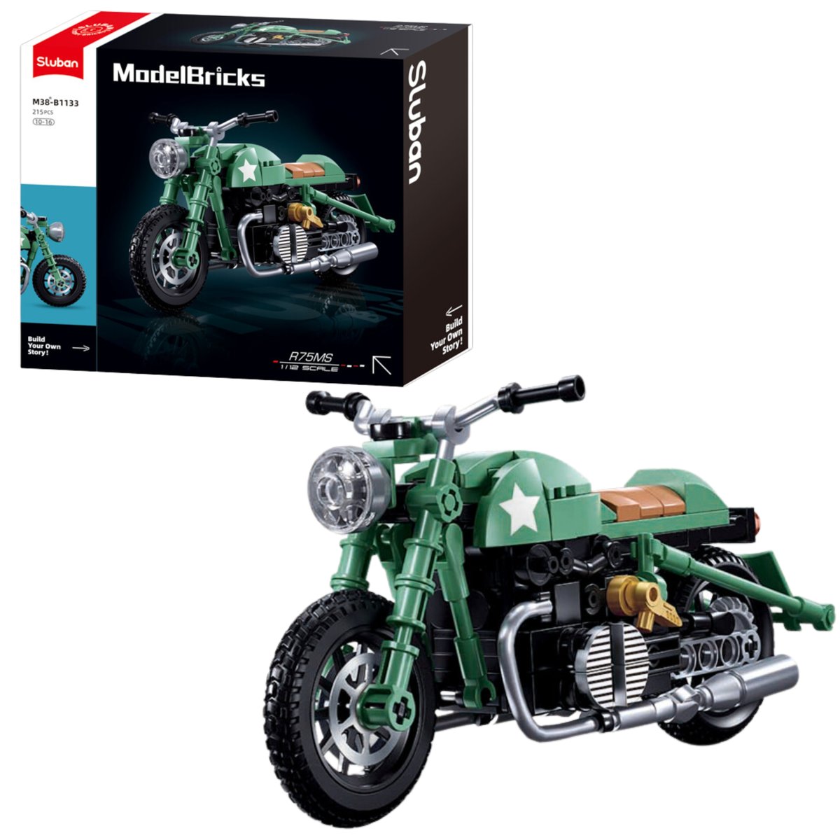 Klocki Sluban Motocykl Motor City Pojazd 215 El