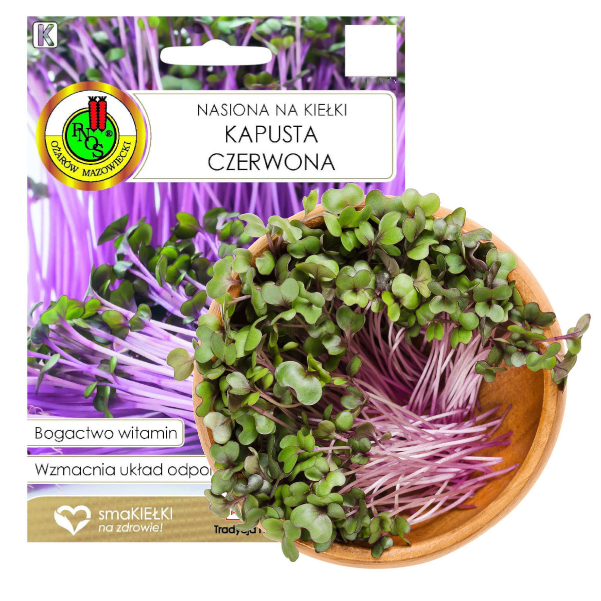 Nasiona na kiełki z systemu kapusta czerwona 8 g