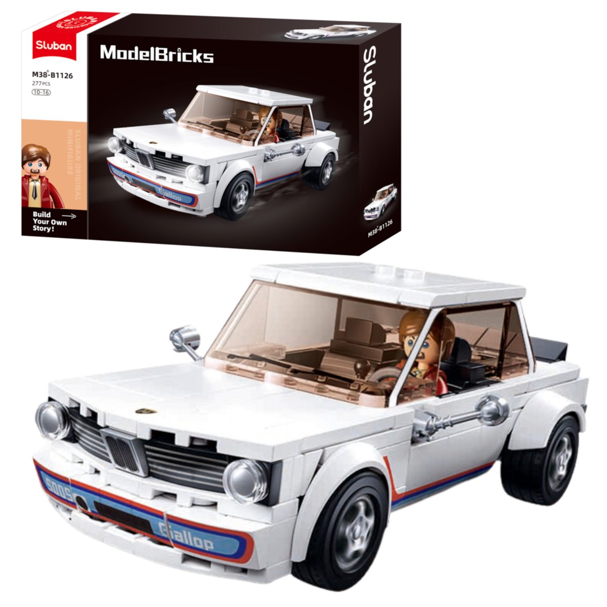 Klocki Sluban Samochód Auto Pojazd Autko 277 El