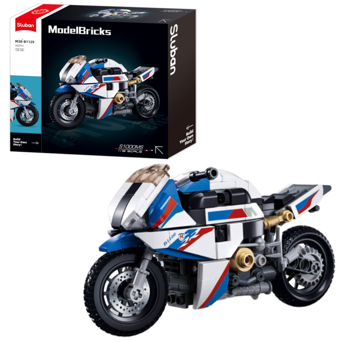 Klocki Sluban Motocykl Motor City Pojazd 242 El