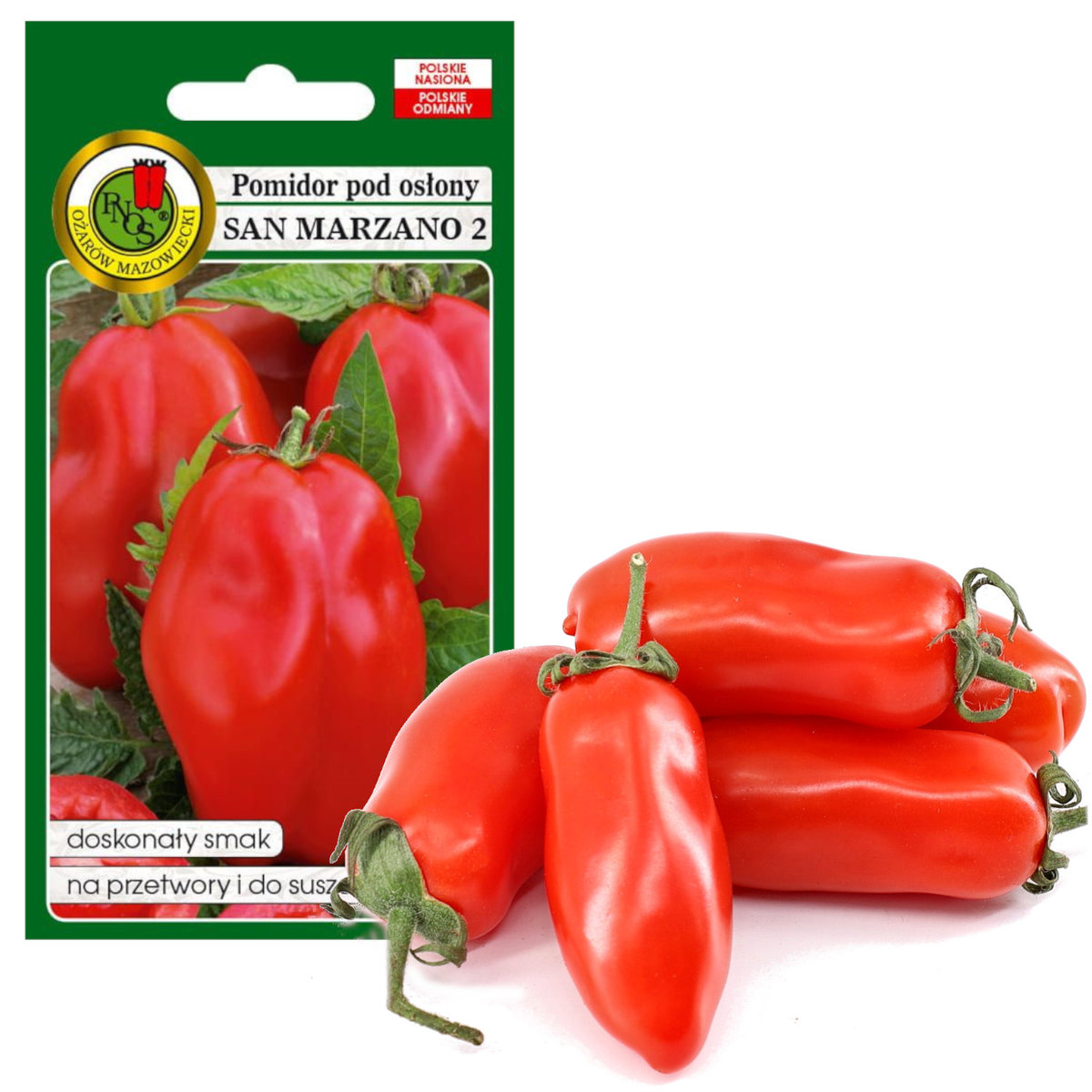POMIDOR POD OSŁONY SAN MARZANO 2 NASIONA BEZ GMO 0,2g