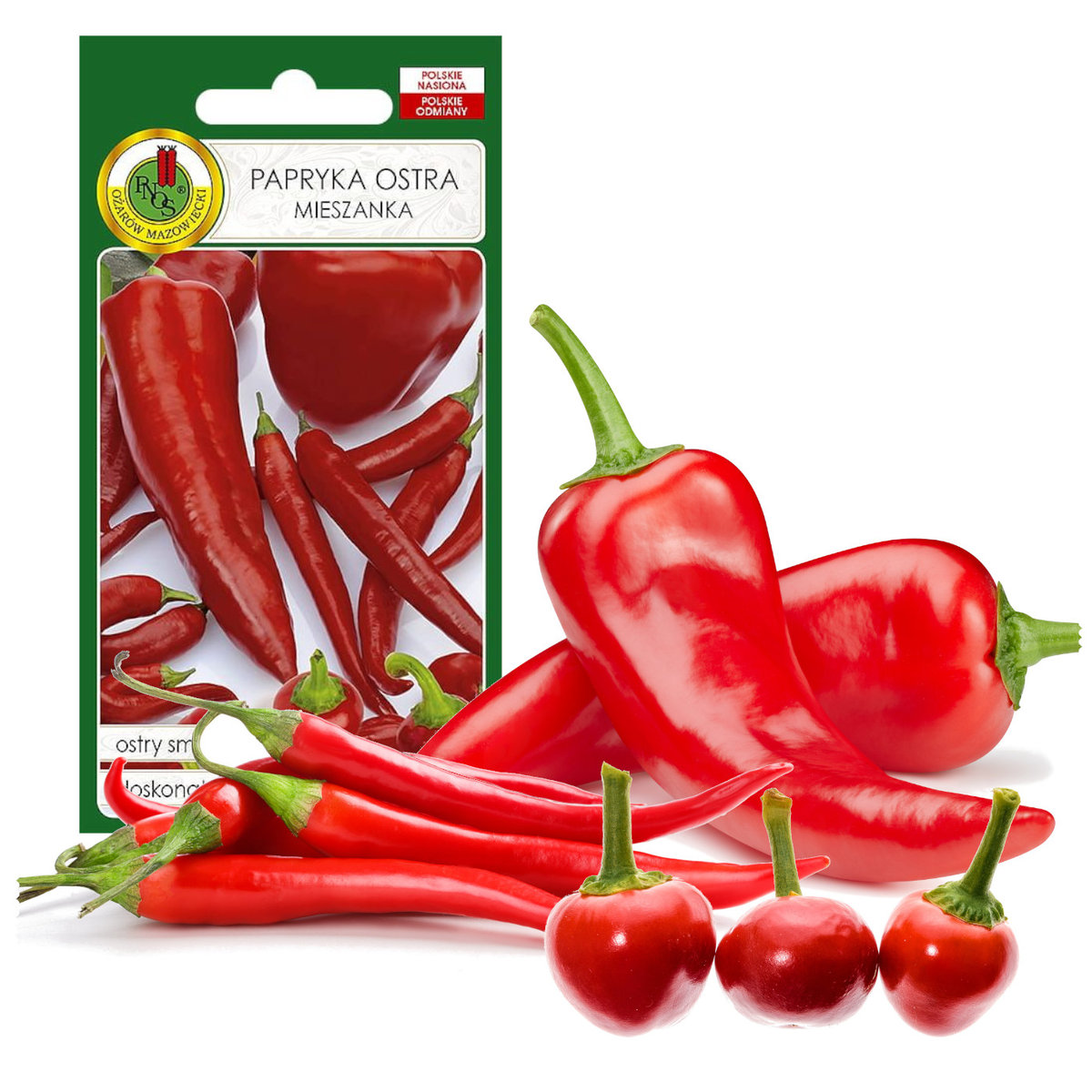 PAPRYKA OSTRA MIESZANKA KORAL CAYENNE NASIONA BEZ GMO