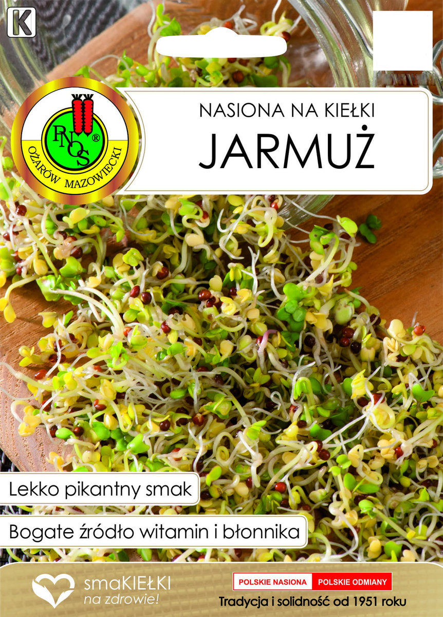 JARMUŻ NASIONA NA KIEŁKI PIKANTNE BEZ GMO 5g