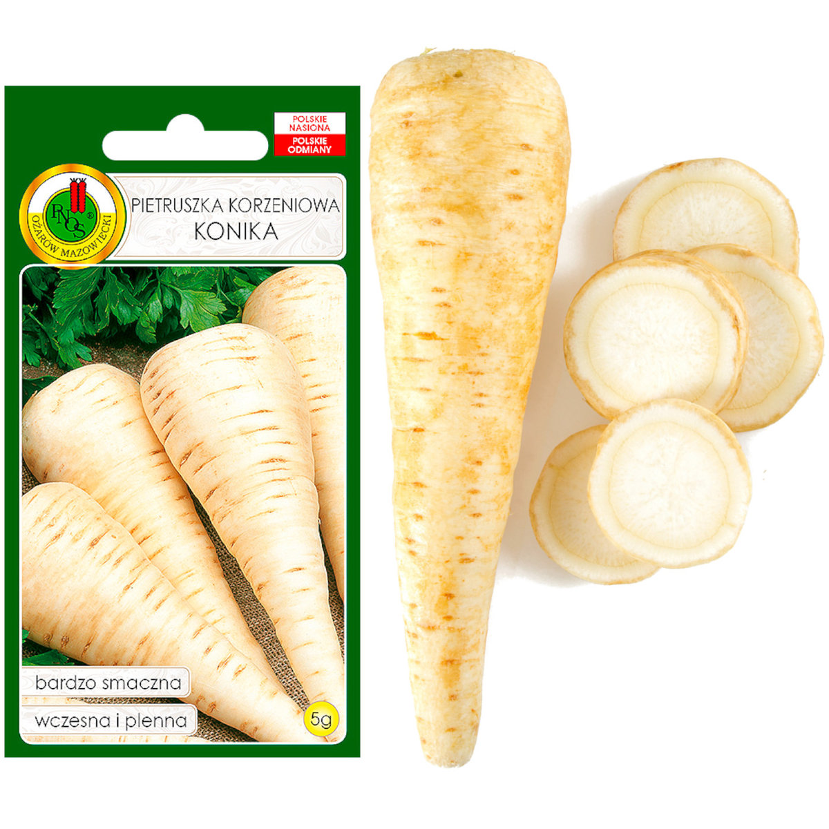 Pietruszka Korzeniowa Konika 5G Nasiona Bez Gmo