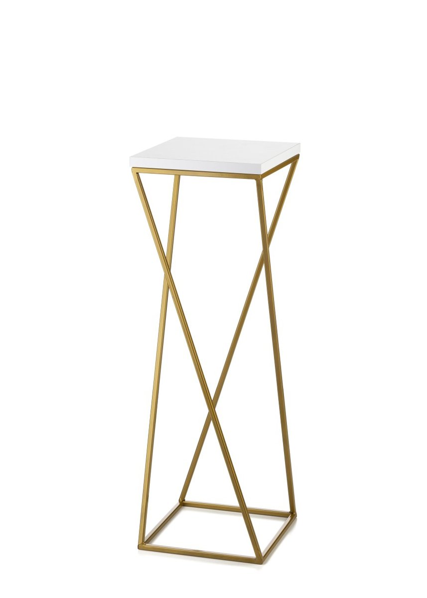 HowHomely Kwietnik stojący złoty LOFT 70 cm MDF DD.15422