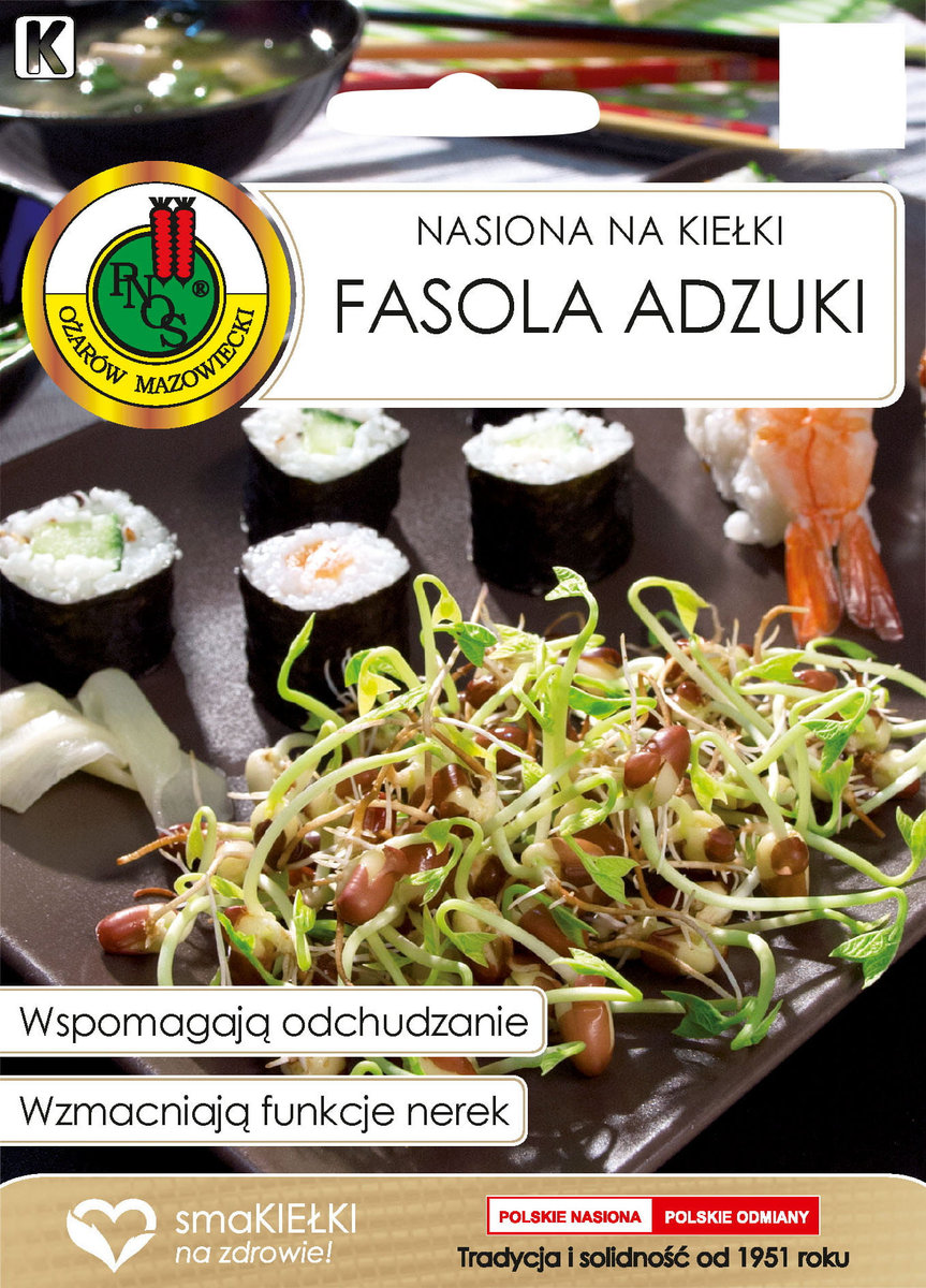 FASOLA ADZUKI NASIONA NA KIEŁKI BEZ GMO 20g