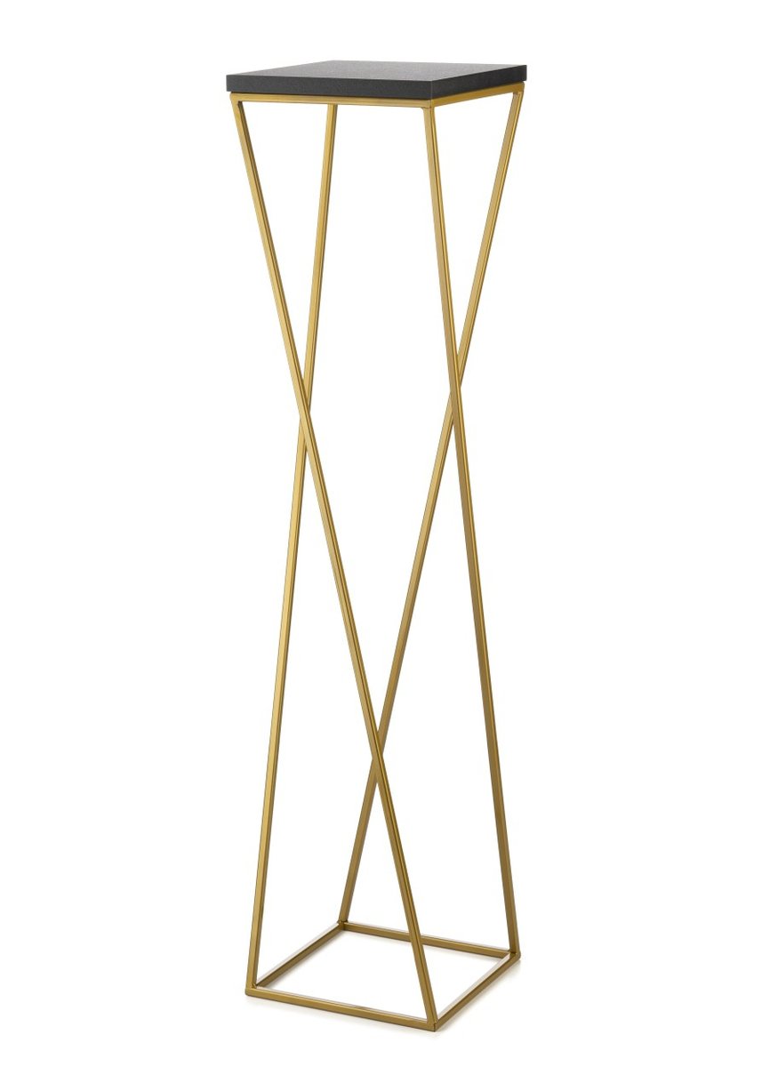 HowHomely Kwietnik stojak 100 cm złoty metal LOFT DD.15414