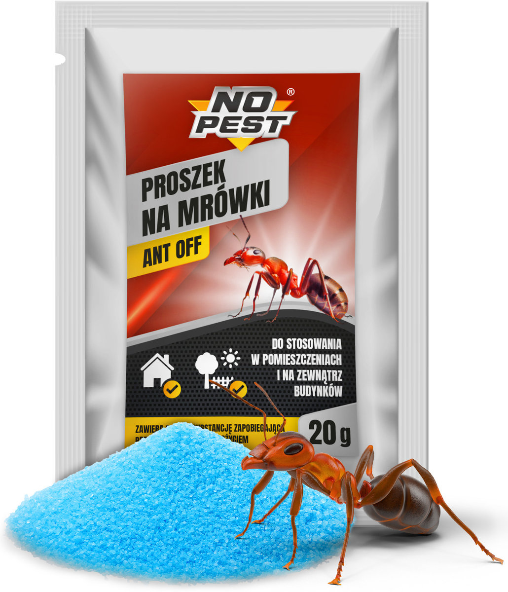 Proszek NO PEST na Mrówki 20g Preparat Formuła Środek na Mrówki Mrowiska i Gniazda Mrówek