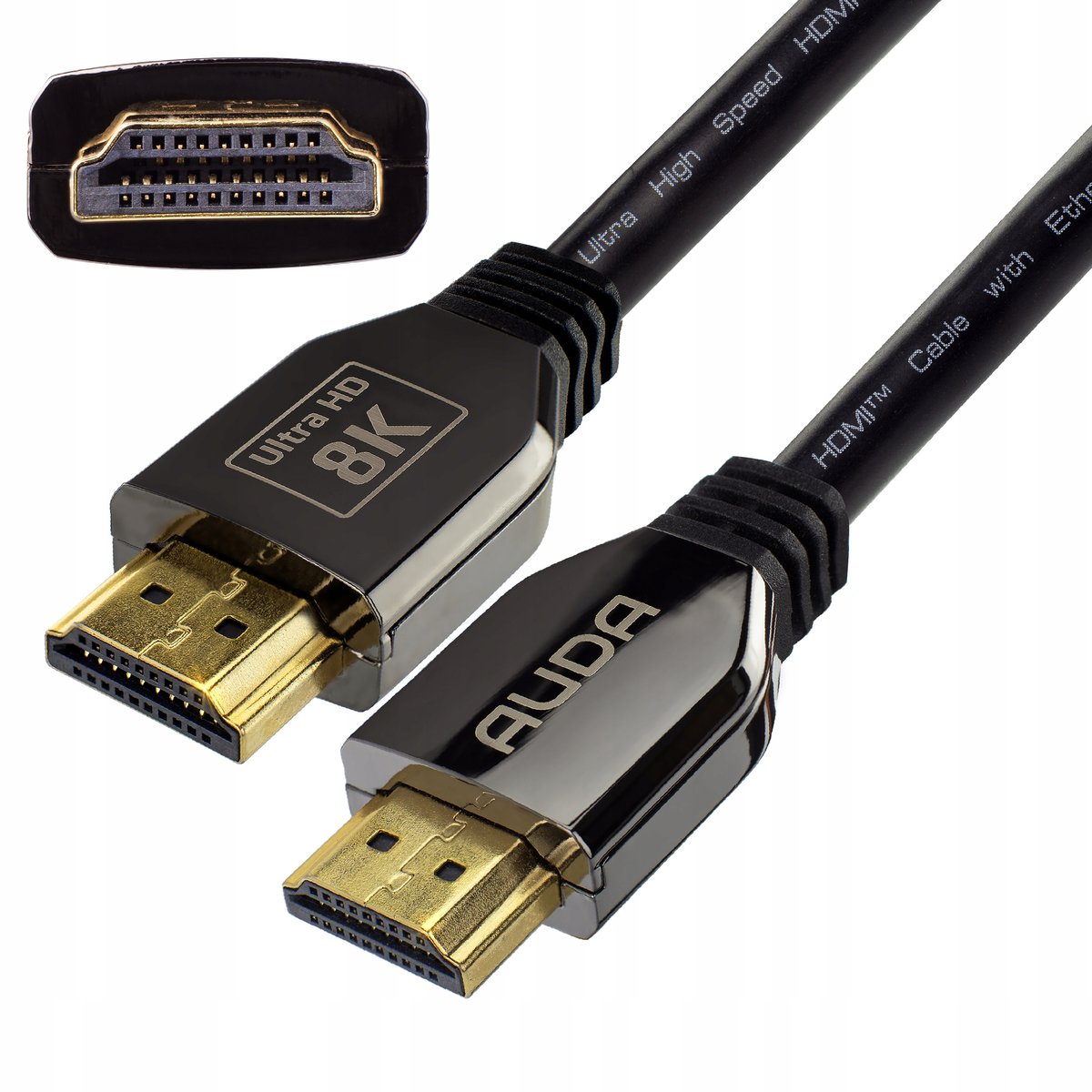 AUDA Kabel HDMI 2.1 Ultra HD 8K 60Hz 48Gbps 0,5m