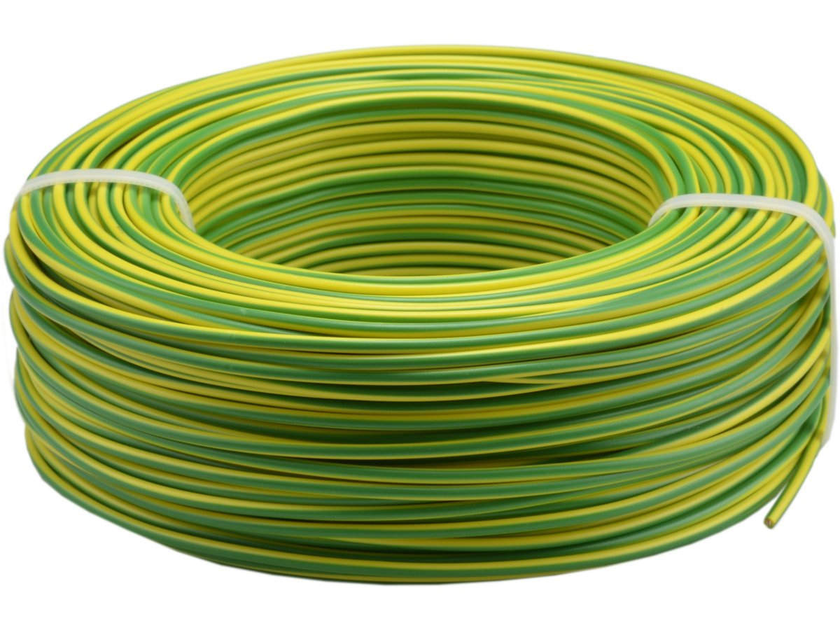 Kabel przewód drut DY 750V 1mm2 żółto/zielony 100m