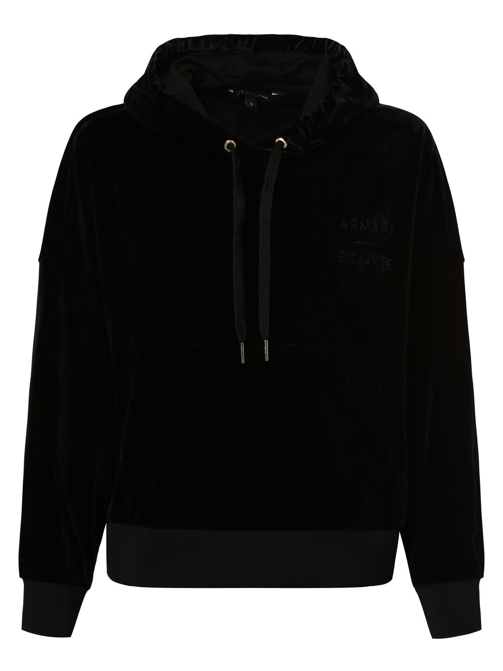 Armani Exchange - Damska bluza z kapturem, czarny