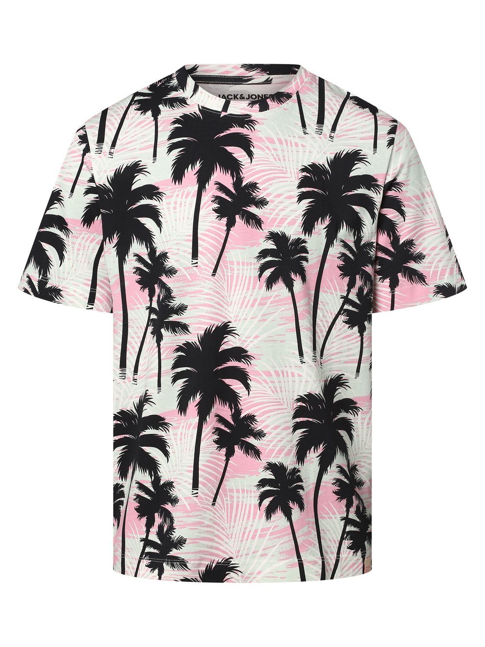 Jack & Jones - T-shirt męski  JORTulum, zielony|różowy|czarny|wielokolorowy
