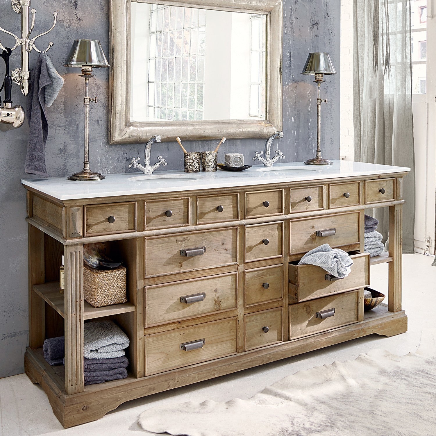 Podwójna szafka łazienkowa Covingale