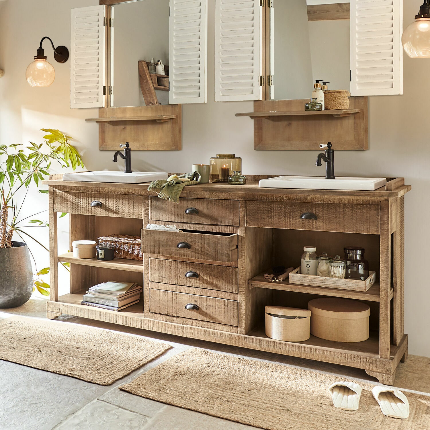 Podwójna szafka łazienkowa Farum