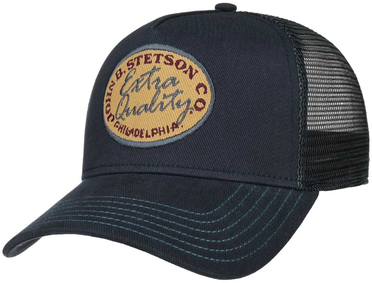 Czapka Trucker Vintage Brushed Twill by Stetson, niebieski, One Size