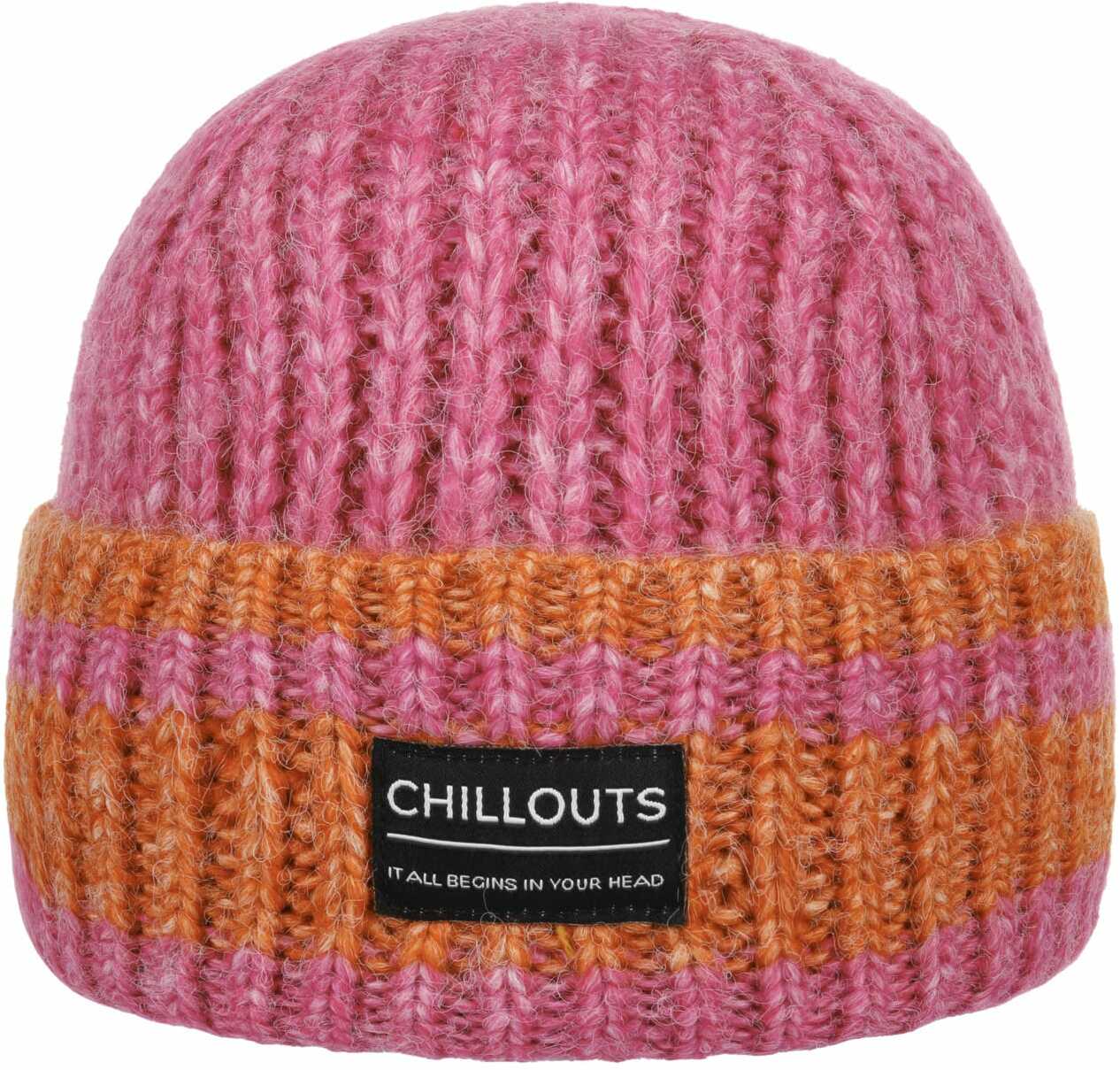 Czapka z Mankietem Twotone by Chillouts, intensywny róż, One Size