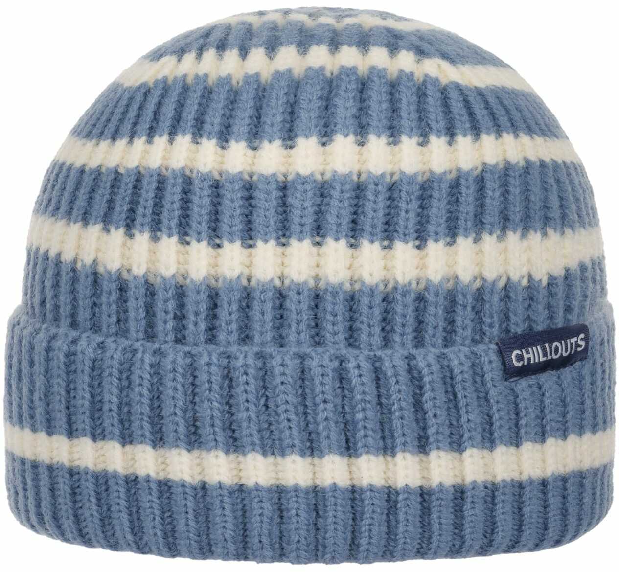 Czapka z Mankietem Twotone Stripes by Chillouts, niebiesko-biały, One Size